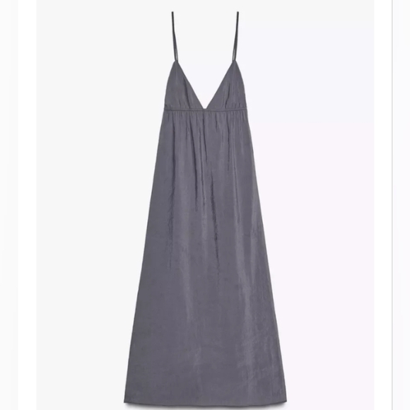 Zara Flowy Midi Dress With Straps - Picture 4 of 6